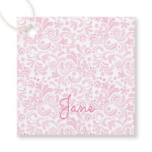 ピンクベビーガールウォーターデザイン名前をカスタムするスイーツ