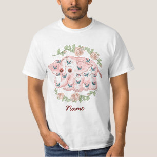 ピンクベビーガールエレファントTシャツ Tシャツ