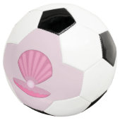 ピンクベビーガールオイスターシェルとパール サッカーボール (3/4)