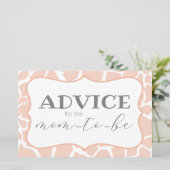 ピンクベビーガールキリンアドバイスカード (スタンド正面)