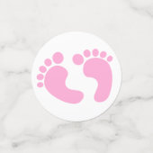 ピンクベビーガールシャワー紙吹雪 コンフェッティ (スモール正面)