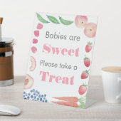 ピンクベビーガールファーマーズマーケットお気に入りテーブルサイン 台座サイン (インサイチュ)