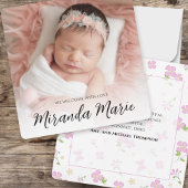 ピンクベビーガール写真テンプレートフローラ