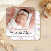 ピンクベビーガール写真テンプレートフローラ