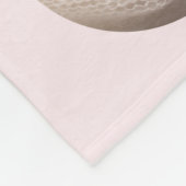 ピンクベビーガール名誕生日付スタッカスタムト写真 フリースブランケット (角)