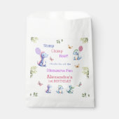ピンクベビーガール恐竜1歳の誕生日感謝していあなた フェイバーバッグ (正面)