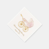 ピンクベビーキャリッジグランドミレニアルナプキン スタンダードカクテルナプキン (角)