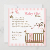 ピンクベビークリブ 招待状 (正面)