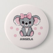 ピンクベビーコアラベア 缶バッジ (正面)