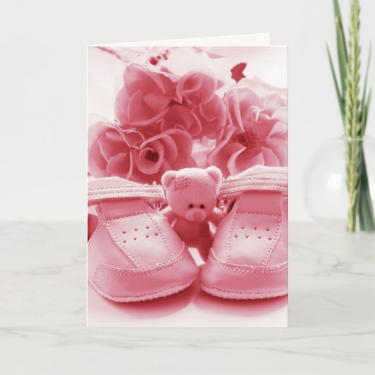 ピンクベビーサンキューカード サンキューカード (正面)