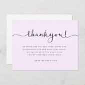 ピンクベビーサンキューカード、誕生日感謝していあなた ポストカード (正面/裏面)
