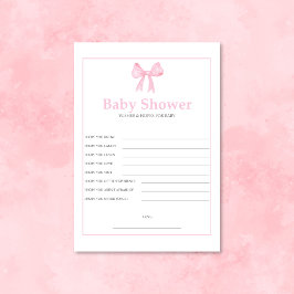 ピンクベビーシャワーのBabyへの希望と願い – プリント レターヘッド