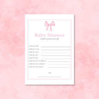 ピンクベビーシャワーのBabyへの希望と願い – プリント レターヘッド