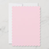 ピンクベビーシャワーキツネ 招待状 (裏面)