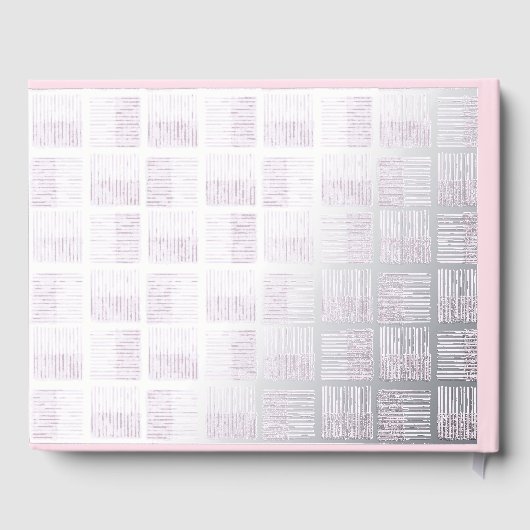 ピンクベビーシャワーゲストブックホイル実在グエストブック ゲストブック (裏面)