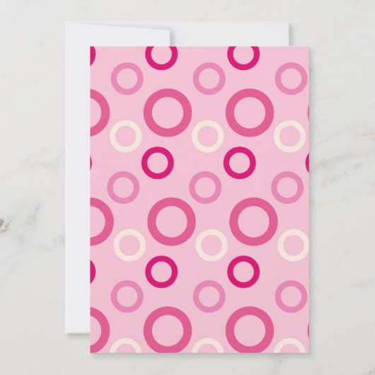 ピンクベビーシャワーバイメール招待状 招待状 (裏面)