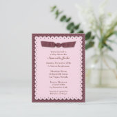 ピンクベビーシャワーフラット招待状 招待状 (スタンド正面)