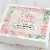 ピンクベビーシャワーフローラカスタム開花 スタンダードカクテルナプキン