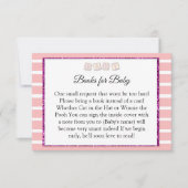 ピンクベビーシャワーブック用ベビーカード 招待状 (正面)