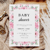 ピンクベビーシャワー招待状テンプレート 招待状