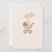 ピンクベビーシャワー招待状 | 可愛エレガントい 招待状 (裏面)