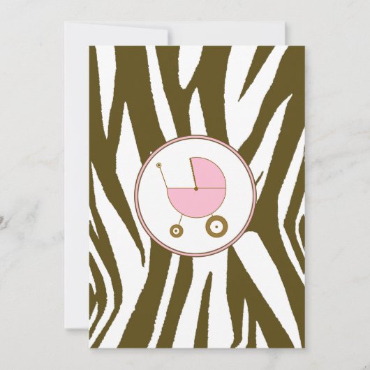 ピンクベビーシャワー招待状 招待状 (正面)