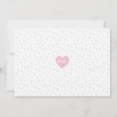 ピンクベビーシャワー招待状 招待状 (裏面)