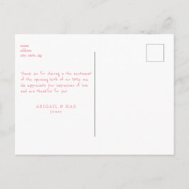 ピンクベビーシャワー超音波 ポストカード