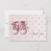 ピンクベビーシューズサンキューカード サンキューカード (正面)