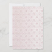 ピンクベビーシューズベビーシャワー招待状 招待状 (裏面)