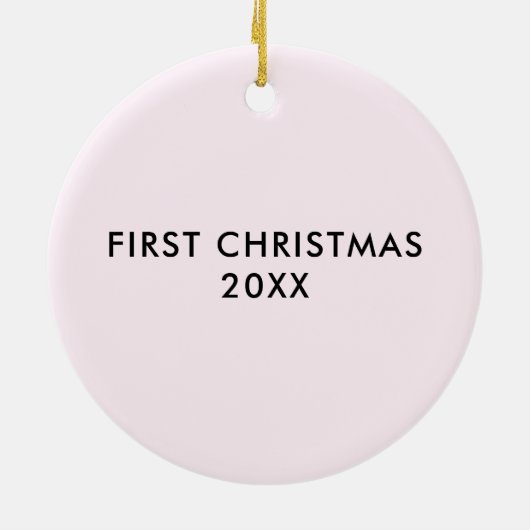 ピンクベビースニーカーオーナメント,クリスマスプレゼントラベル セラミックオーナメント (裏面)