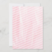 ピンクベビースプリンクルティーパーティー水彩 招待状 (裏面)