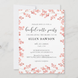 ピンクベビーズブレスフローラバチェロレッテ 招待状