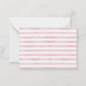 ピンクベビーゾウ赤ちゃんシャワー子育てアドバイス ノートカード (裏面)