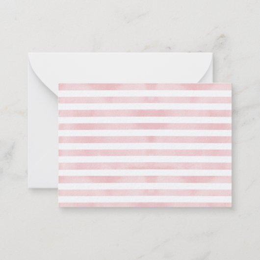 ピンクベビーゾウ赤ちゃんシャワー子育てアドバイス ノートカード (裏面)