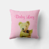 ピンクベビーテディベア装飾用クッション クッション (裏面)