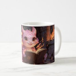 ピンクベビードラゴン読ア・ブック コーヒーマグカップ
