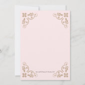 ピンクベビードールランジェリーシャワーパーティの招待状 招待状 (裏面)