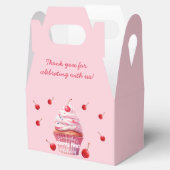 ピンクベビーファーストさくらんぼ&カップケーキバースデーパーティー フェイバーボックス (オープン)