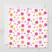 ピンクベビーフクロウ熱ピンク要求 招待状 (裏面)