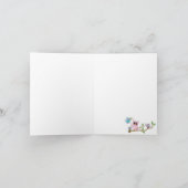 ピンクベビーフクロウ赤ちゃんシャワーありがとう サンキューカード (内部)