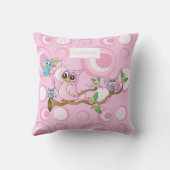 ピンクベビーフクロウ クッション (裏面)