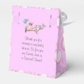 ピンクベビーフクロウ |シャワーテーマ フェイバーボックス (裏面サイド)