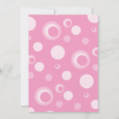 ピンクベビーフクロウ |シャワーテーマ 招待状 (裏面)