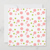 ピンクベビーフクロウ 招待状 (裏面)