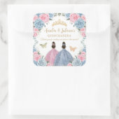 ピンクベビーブルーフローラプリンセスツインズキンセアニラ スクエアシール (バッグ)