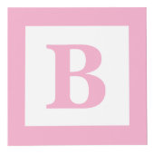 ピンクベビーブロックソノグラム妊娠記念写真 フォトキューブ (正面)