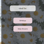 ピンクベビーベアフローラデイジー包装紙セット ラッピングペーパーシート