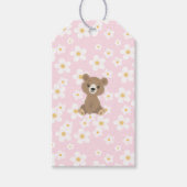 ピンクベビーベアフローラデイジー ギフトタグ (正面)