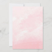 ピンクベビーベアーバルーンガールベビーシャワー招待状 招待状 (裏面)